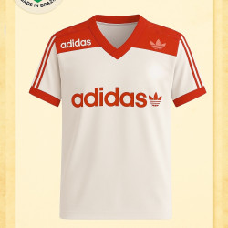 Camisa retrô branca treino 