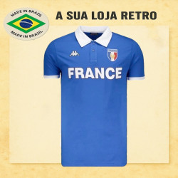 Camisa retrô França kappa azul