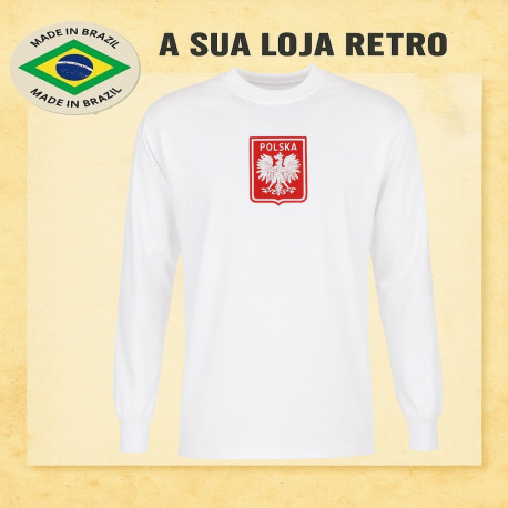 Camisa retrô Polonia branca ML - 1978