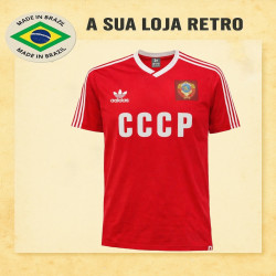 Camisa retrô CCCP vermelha logo 1980