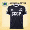 Camisa retrô CCCP Foice Preta Top