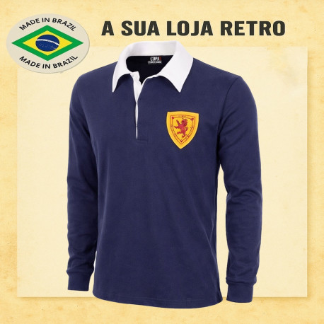 Camisa retrô Escocia tradicional ML gola polo