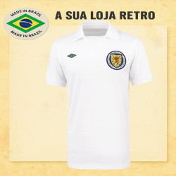 Camisa retrô Escocia Branca 1974