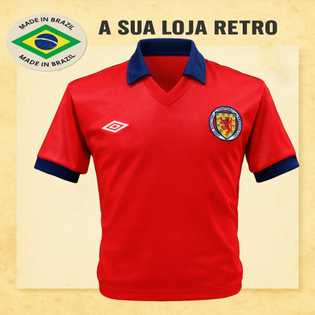Camisa retrô Escocia vermelha 1982