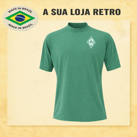Camisa retrô Werder Breme gola careca-1970