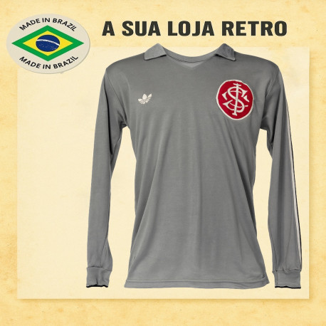 Camisa retrô Internacional goleiro cinza manga 1974