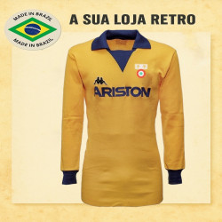 Camisa Retrô Juventus de Turim amarela 83-84