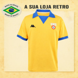 Camisa Retrô Juventus de Turim amarela 83-84
