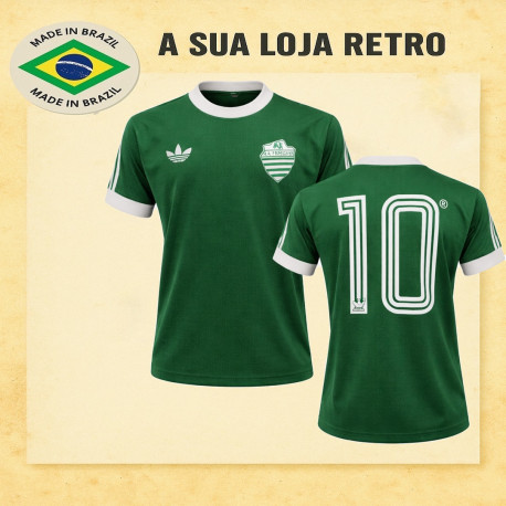  Camisa retrô AA Francana verde 1980
