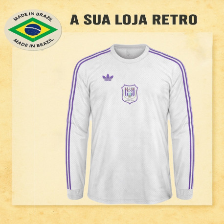 Camisa retrô Anderlecht logo branca 1984 - BEL
