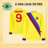  Camisa Retrô Barcelona amarela gola polo - ESP 
