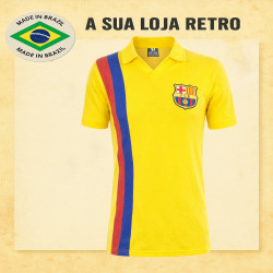 Camisa Retrô Barcelona Amarela - ESP