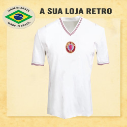 Camisa Retrô Aston villa branca tradicional - ENG