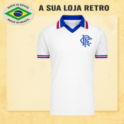 Camisa Retrô Glasgow Rangers Branca 1980 ESC
