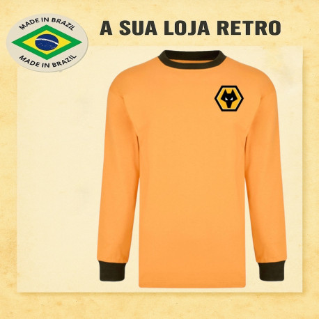 Camisa Retrô Wolverhampton Wanderers Football Club ML 1970 ENG