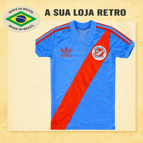 Camisa Retrô Crystal Palace Azul Faixa 1980 ENG