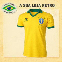Camisa Seleção 1986 Topper gola polo