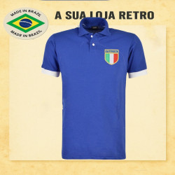 Camisa retrô polo rugby Italia