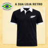 Camisa retrô All black tradicional branca gola redonda