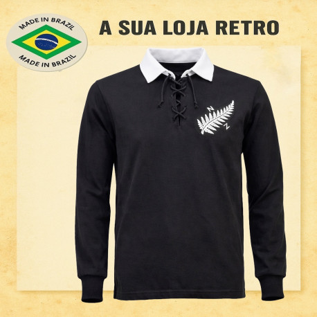 Camisa retrô All black ML- cordinha