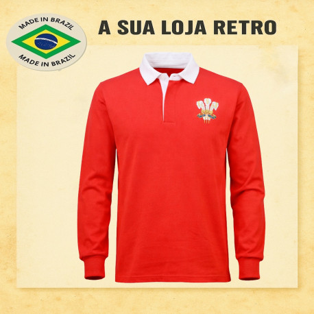 Camisa retrô Galles ML- 1980