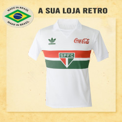 Camisa retrô Sao Paulo logo coca cola 1987