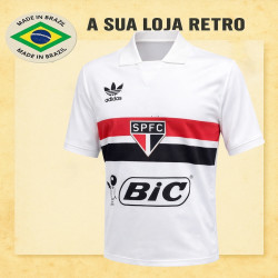 Camisa retro São Paulo Branca - Bic 1987