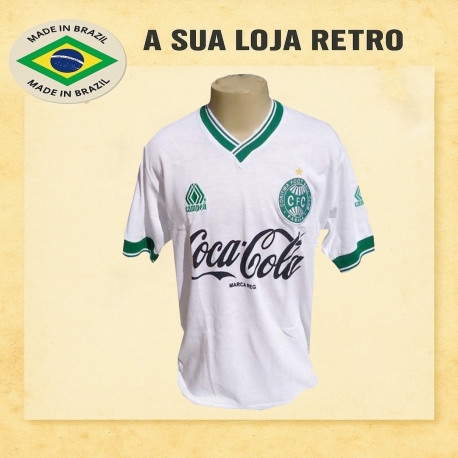 Camisa retrô Coritiba 1989 branca campeâo