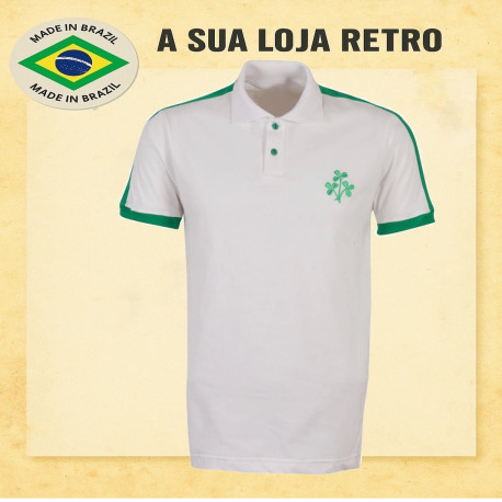 Camisa retrô polo rugby Irlanda