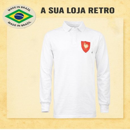 Camisa retrô França rugby ML- 1980