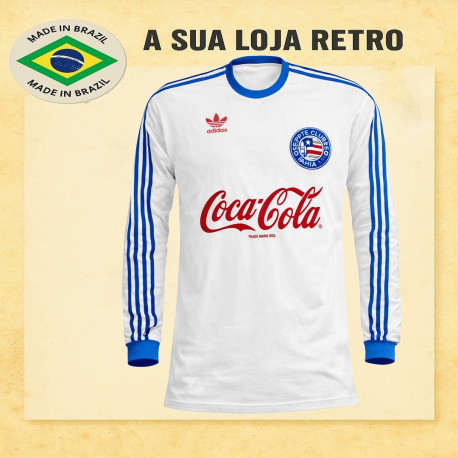 Camisa Retrô Bahia Branca - Gola Redonda - ML - Ano 1988.