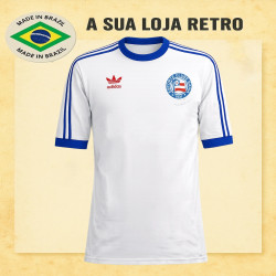 Camisa retrô Bahia branca gola redonda -1988