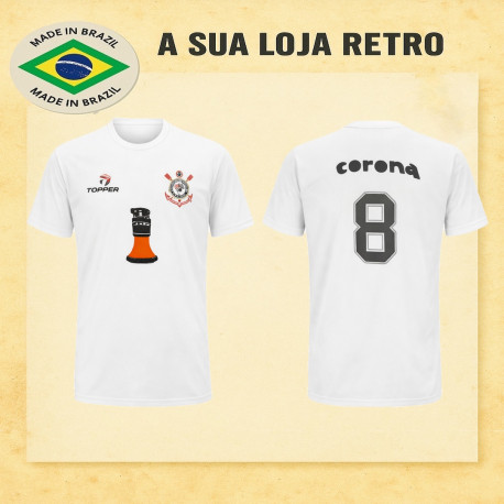 Camisa retrô Corinthians chuveiro Corona 1984