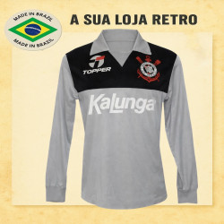 Camisa retrô Corinthians goleiro Ronaldo cinza ML 