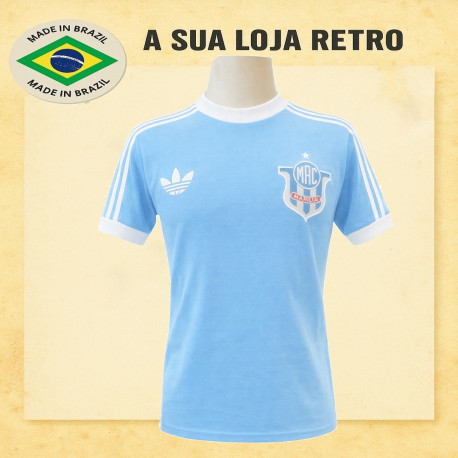 Camisa retrô Marilia azul -1980
