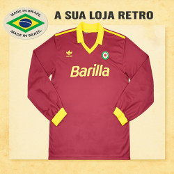 Camisa Retrô Roma Ml logo Barilla Roxa - ITA