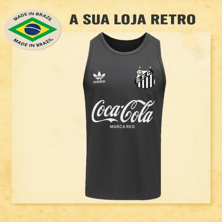 Regata retrô Preta Santos fc