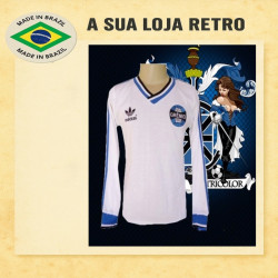 - Camisa retro branca Grêmio - 1983 manga longa