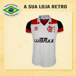 Camisa retrô Flamengo branca Dry Fit - 1980