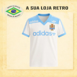 Camisa retro Seleção Treino Branca Uruguai