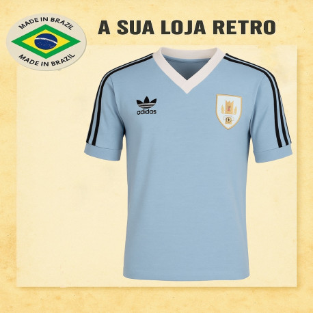 Camisa retro Seleção Uruguai Dry Fit Mundialito 1980