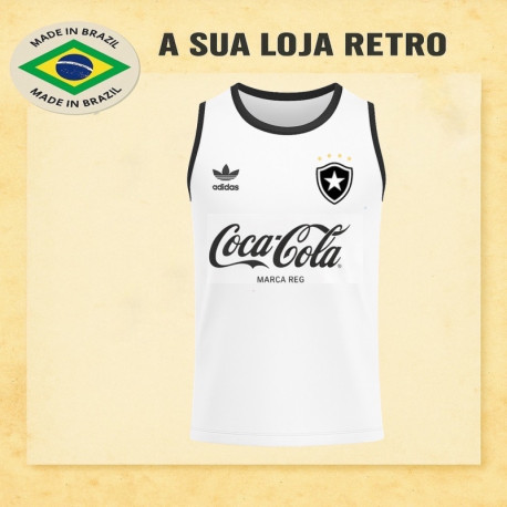 - Regata retrô preta botafogo coca cola