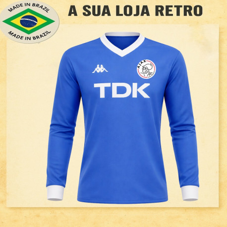 Camisa retrô Ajax Azul 1989 ML