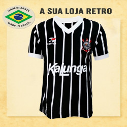 Camisa retrô Corinthians Topper listrada kalunga 1985-88 .