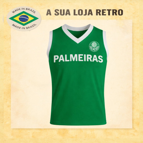 Regata retrô Palmeiras Top Verde