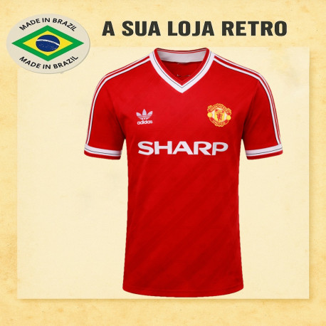 Camisa retrô Manchester United Admiral 1980 - ENG