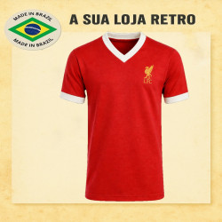 Camisa retrô Liverpool Tradicional gola V - ENG
