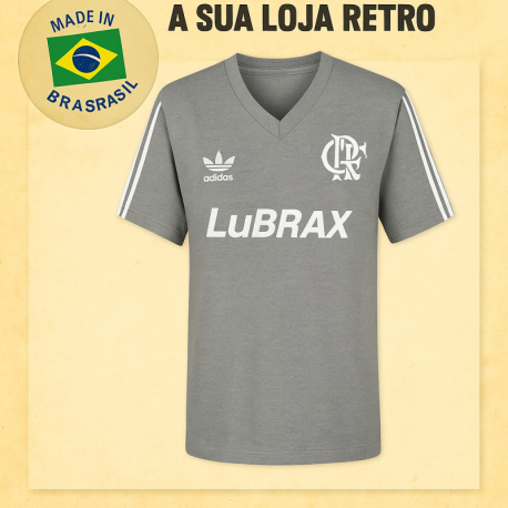 Camisa retrô Flamengo Cinza Comemorativa