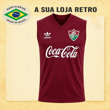 Regata retrô Fluminense Grena Coca Cola