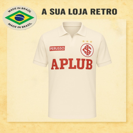 Camisa retrô Internacional Branca Aplub -1984